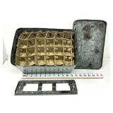 1921 Galvanized Metal Egg Crate Holds 4 Dozen