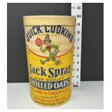 Vtg. Jack Sprat Rolled Oats Cardboard Container