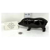 Red Wing Black Commemorative Black Stoneware Pig