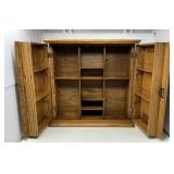 Vintage Solid Oak Spice Cabinet / Apothecary