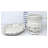 Longaberger Woven Traditions Pitcher & Pie Plate