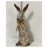 Large Distressed Concrete Looking Rabbit Statue