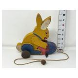 Vintage Wooden Rabbit Pull Toy
