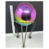 10ï¿½ Rainbow Gazing Ball & Metal Stand