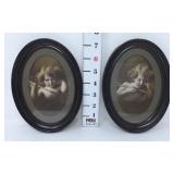 'Cupid Awake' & 'Cupid Asleep' Oval Pictures