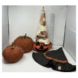 Fabric Pumpkins & Halloween Decor (3)