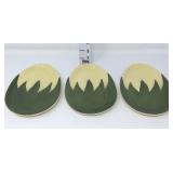 (3) Shawnee Oval Corn King Plates - #93