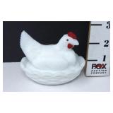 Milk Glass Hen On Nest