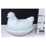 Milk Glass Hen On Nest