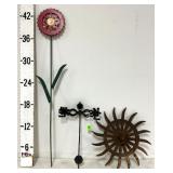Garden Art - Weather Vane, Flower Stake &
