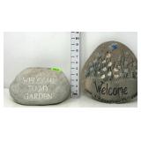 (2) Welcome to my Garden Rocks