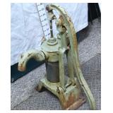 Vintage Cast Iron Hand Well Pump - Yard Art