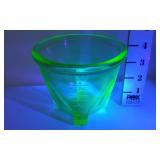 Uranium Glass Footed Measuring Cup