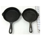 (2) Griswold Cast Iron Skillets - 3 & 4