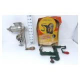 (1) Wards Meat Grinder & (1) White Mountain Apple