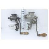 (2) Universal Food Choppers  (1) Universal #0