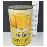Vtg. Jack Sprat 1qt Orange Juice Can
