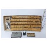 Standard Alphabet & Number Rubber Stamps & Ink