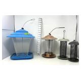 4 bird feeders