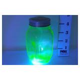 Uranium Glass Jar w/Lid