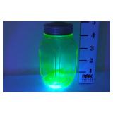 Uranium Glass Jar w/Lid