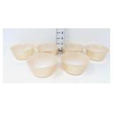 (6) Fire- King Peach Lusterware Custards