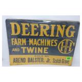 Vtg Deering Farm Machines & Twine Sign