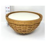 Longaberger 9' Bowl Basket w/Hard Plastic