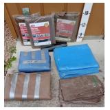 (3) Tarps (NIP) & (4) Used Tarps