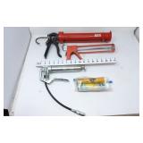 (2) Caulk Guns & (1) Grease Gun w/Grease