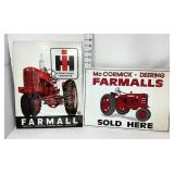IH Farmall Tin Tractor Signs - Reproductions