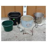 (4) Buckets & Water Bucket Heater (Not Tested)