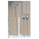 (2) Shepherds Hooks & (2) Candle Lanterns