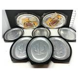 (8) Serv-a-Sizzle  Nordic Ware Aluminum Platters