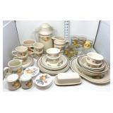 39 Pcs of Corelle Dishware -"Abundance" by Corning