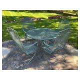 Outdoor Wrought Iron Patio Set - Some Color Loss/