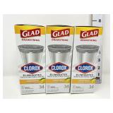 4 Gallon Lemon Fresh Trash Bags - (3) Unopened