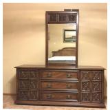 Vintage Broyhill Dresser & (2) Night Stands