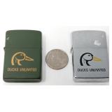 (2) Ducks Unlimited Zippo Lighters