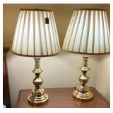 (2) Stiffel Table Lamps w/Metal Bases & Stiffel