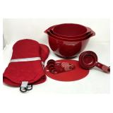(3) KitchenAid Bowls, Measuring Utensils &