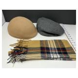 Vintage Menï¿½s Hats & Scarf - Stetson, Cashme, &