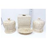 4 pcs Marble Stone Bathroom Accessories Set -