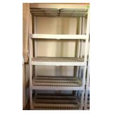 Beige Plastic Shelving-5 Shelves