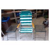 Debro Lawn Chair & 2 Wire Side Tables