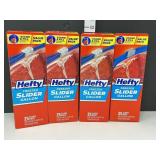 (4) Boxes of Hefty Freezer Gallon Baggies - New