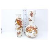 (2) Lenox - Burnished Amber Vases