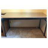 Folding Table w/Plexiglass Taped To Top