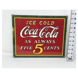 Porcelain Enameled Coca Cola Sign - Reproduction