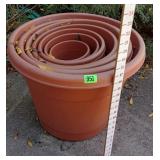 (7) Stacking Plastic Planters